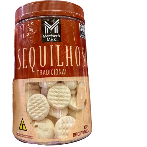 Sequilhos Tradicional 350g Members Mark Sams Club Biscoito Doce Crocante Sabor Caseiro, Leve e Saboroso