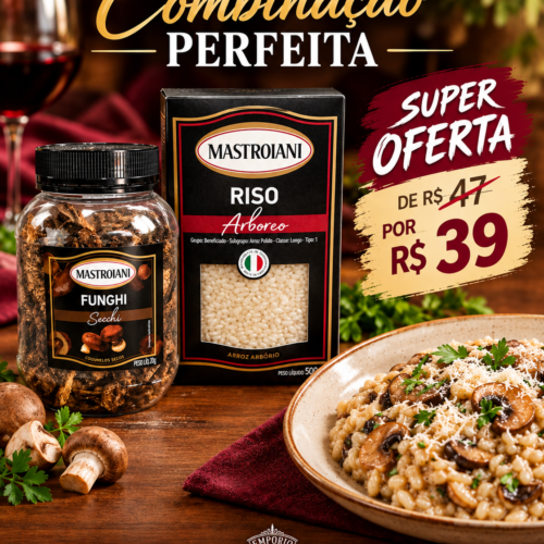OFERTA DE ARROZ ARBORIO COM FUNGHI